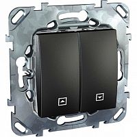 Выключатель для жалюзи кнопочный UNICA TOP, графит | код. MGU5.207.12ZD | Schneider Electric